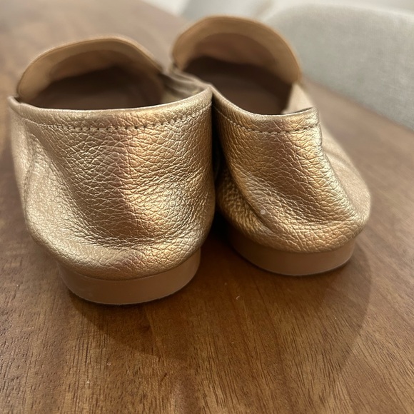 Arezzo Women's Metallic Gold Loafers - Picture 9 of 12